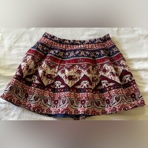 Forever 21 Multicolor Patterned Mini Skirt Size 27